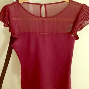 Express Burgundy Top